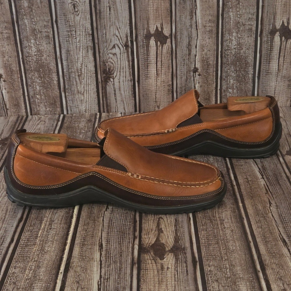 Sz 9 M Mens Cole Haan Tucker Venetian Brown Leather Vibram Sole Loafers Shoes - Picture 5 of 8